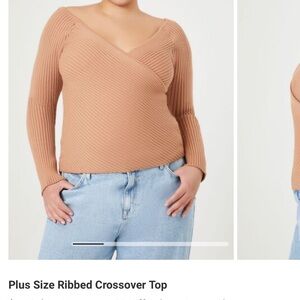 Forever 21 Ribbed Crossover Sweater